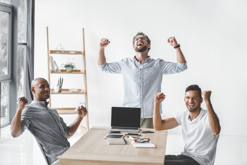 people cheering